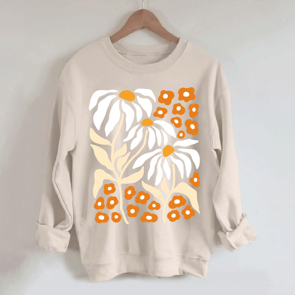 Boho Wildflowers Floral Nature Sweatshirt