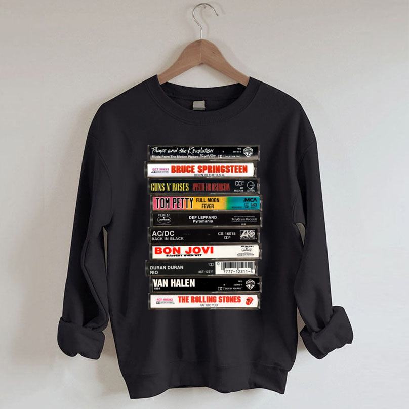 90's Rock Cassette Tape Sweatshirt
