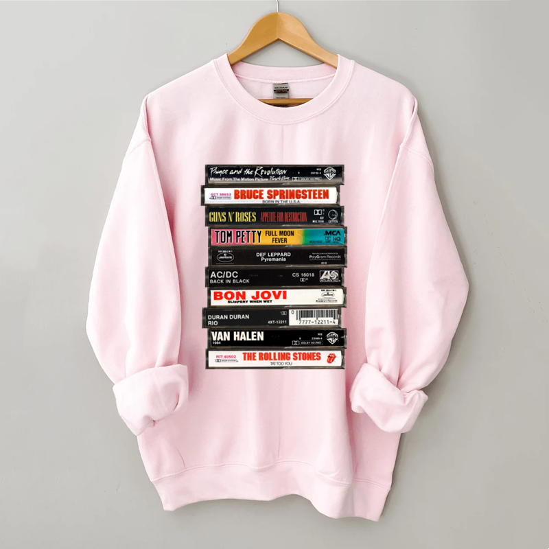 90's Rock Cassette Tape Sweatshirt