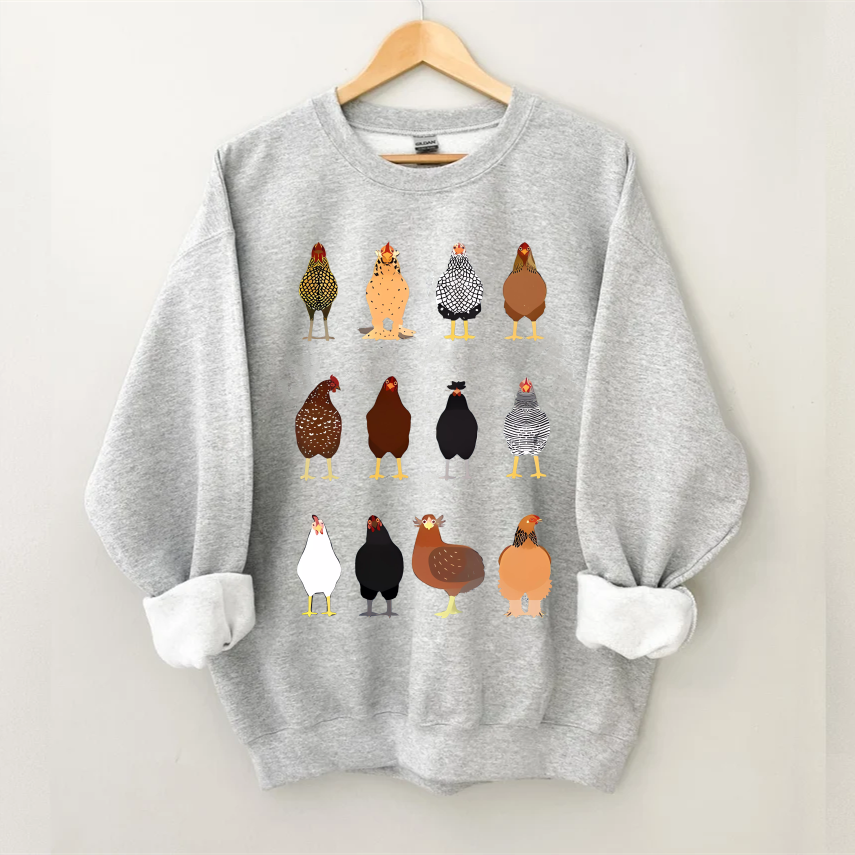 Funny Flock Chickens Sweatshirt
