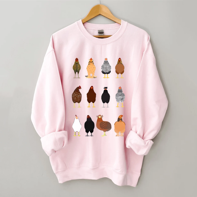 Funny Flock Chickens Sweatshirt