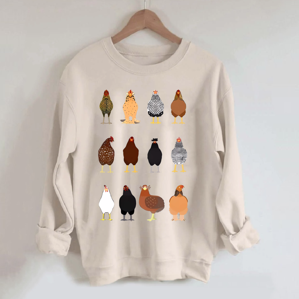 Funny Flock Chickens Sweatshirt