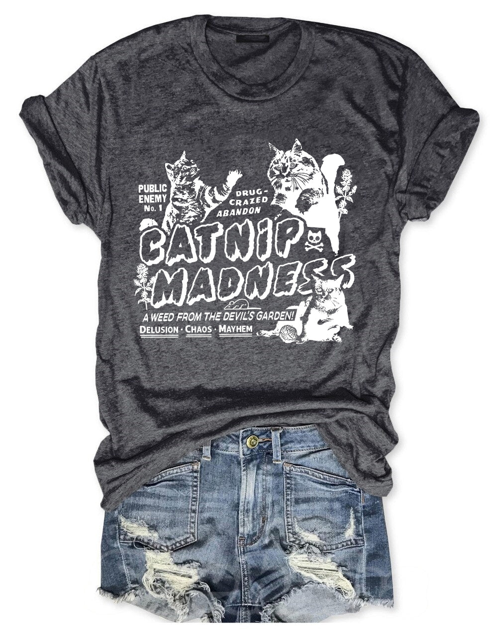 Catnip Madness Cute Cat T-shirt
