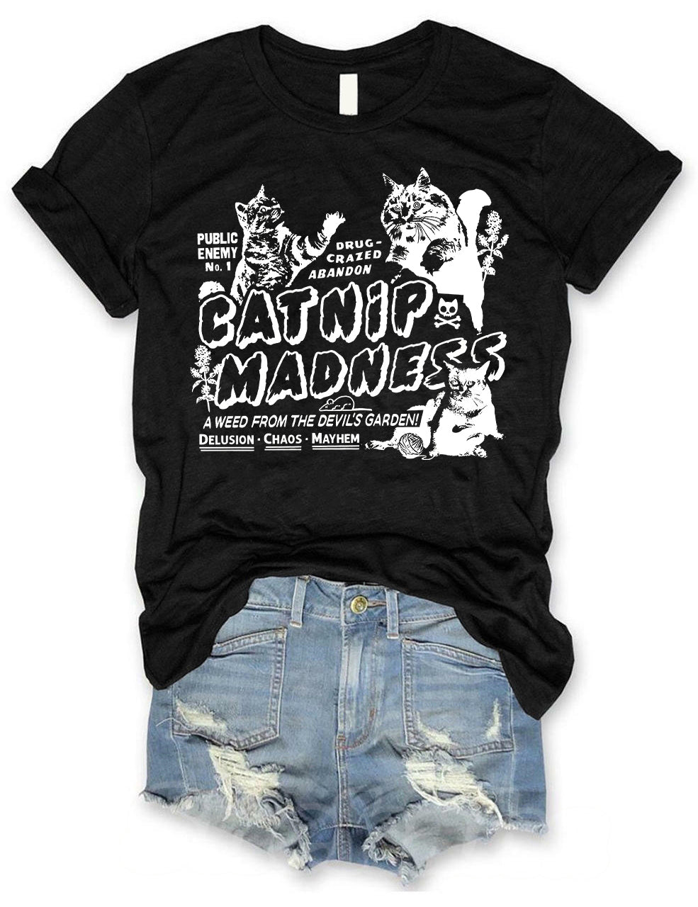 Catnip Madness Cute Cat T-shirt