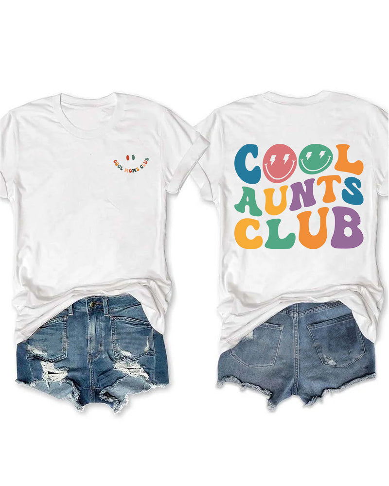Cool Aunts Club Smile Face T-shirt