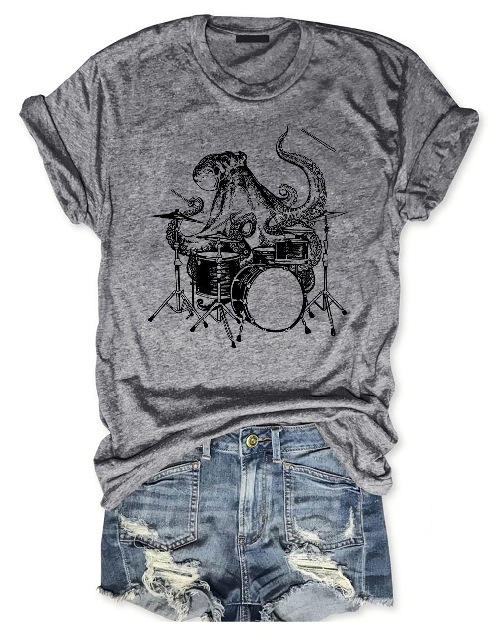 Octopus Playing Drums T-shirt