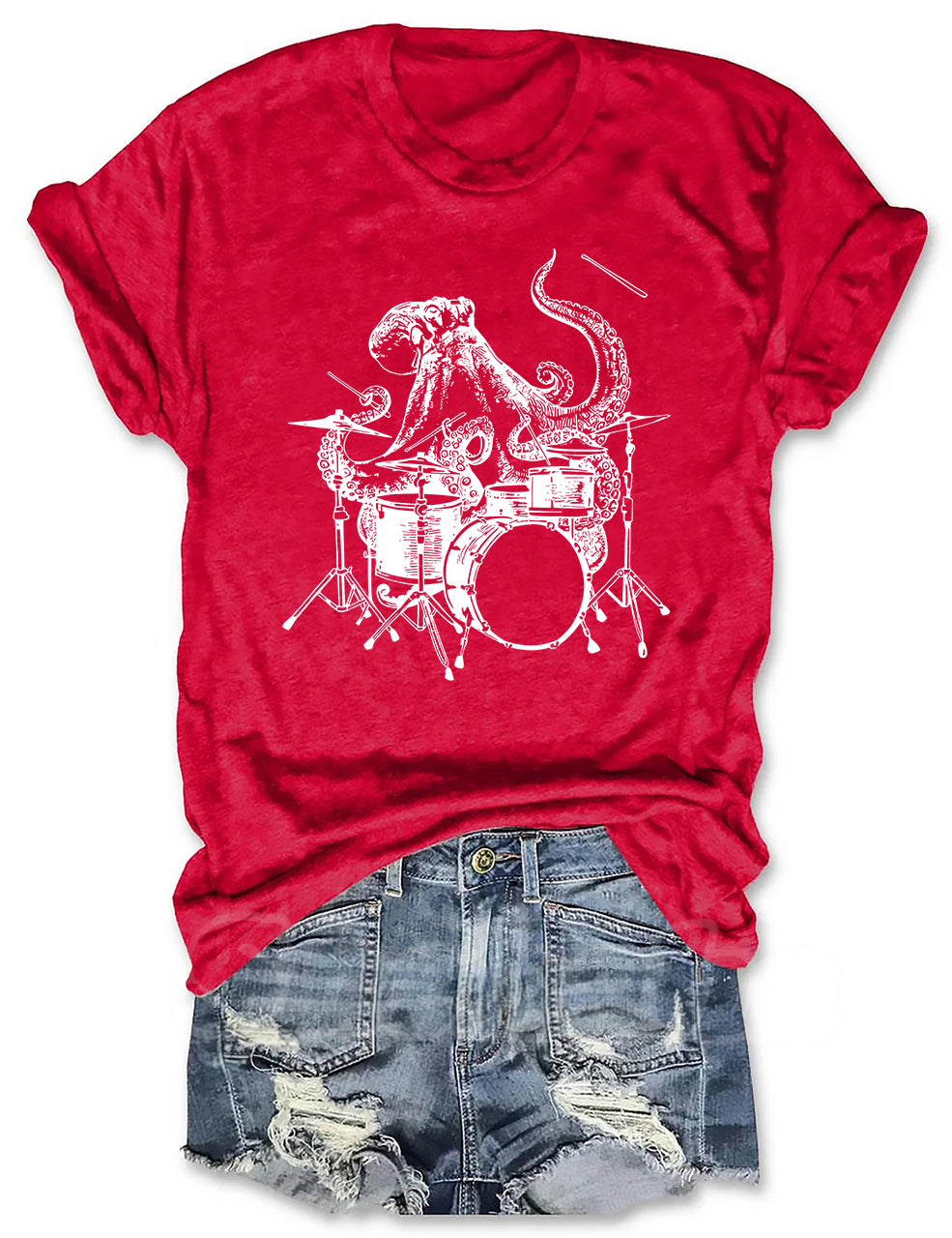 Octopus Playing Drums T-shirt