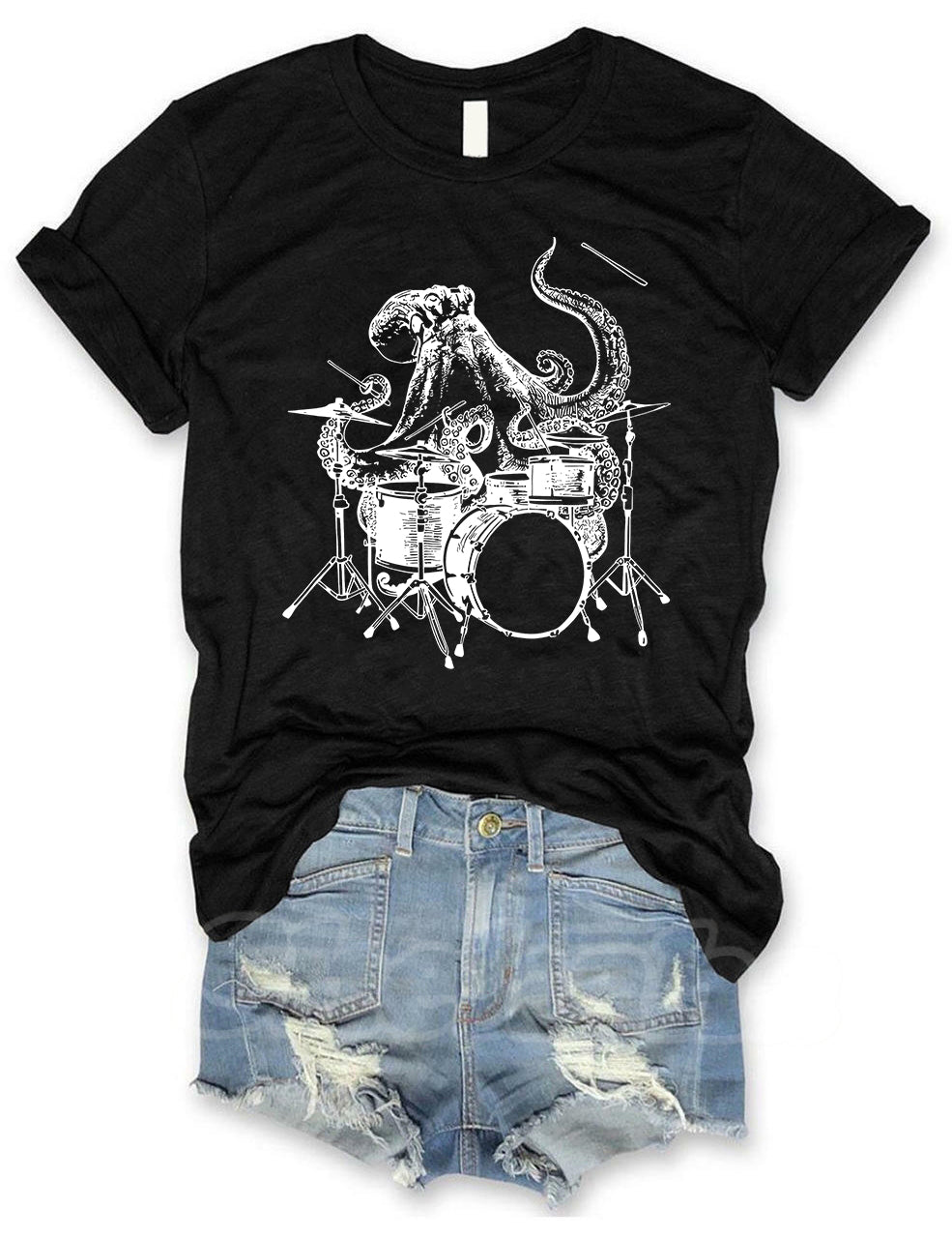 Octopus Playing Drums T-shirt