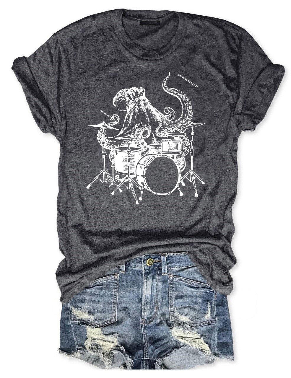 Octopus Playing Drums T-shirt
