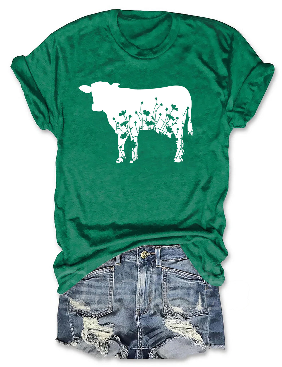 Floral Cow T-shirt