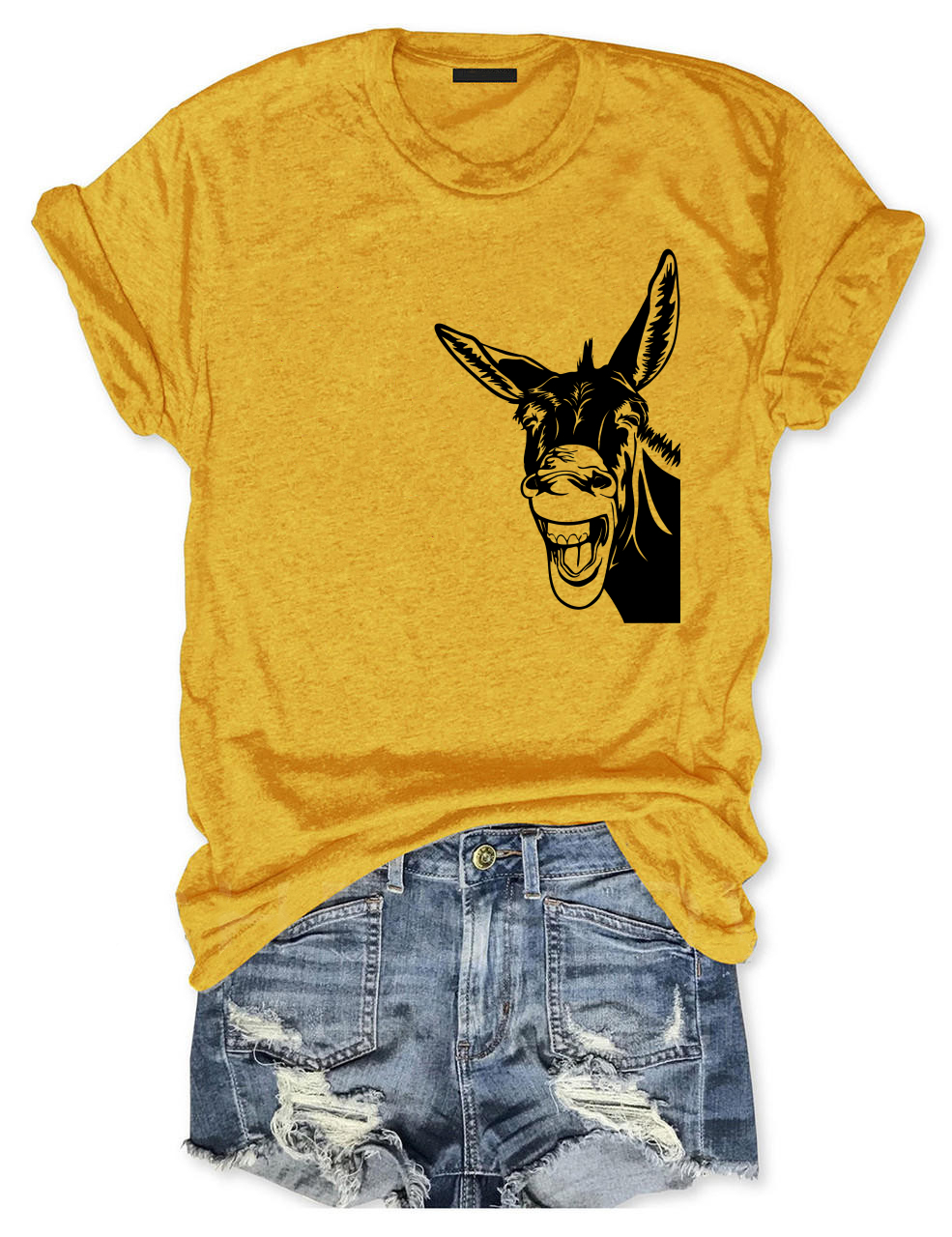 Funny Donkey Head Peeking T-shirt