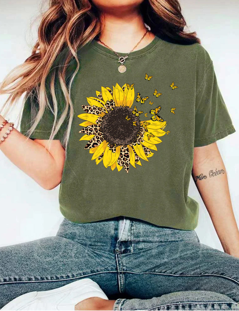 Leopard Sunflower T-shirt