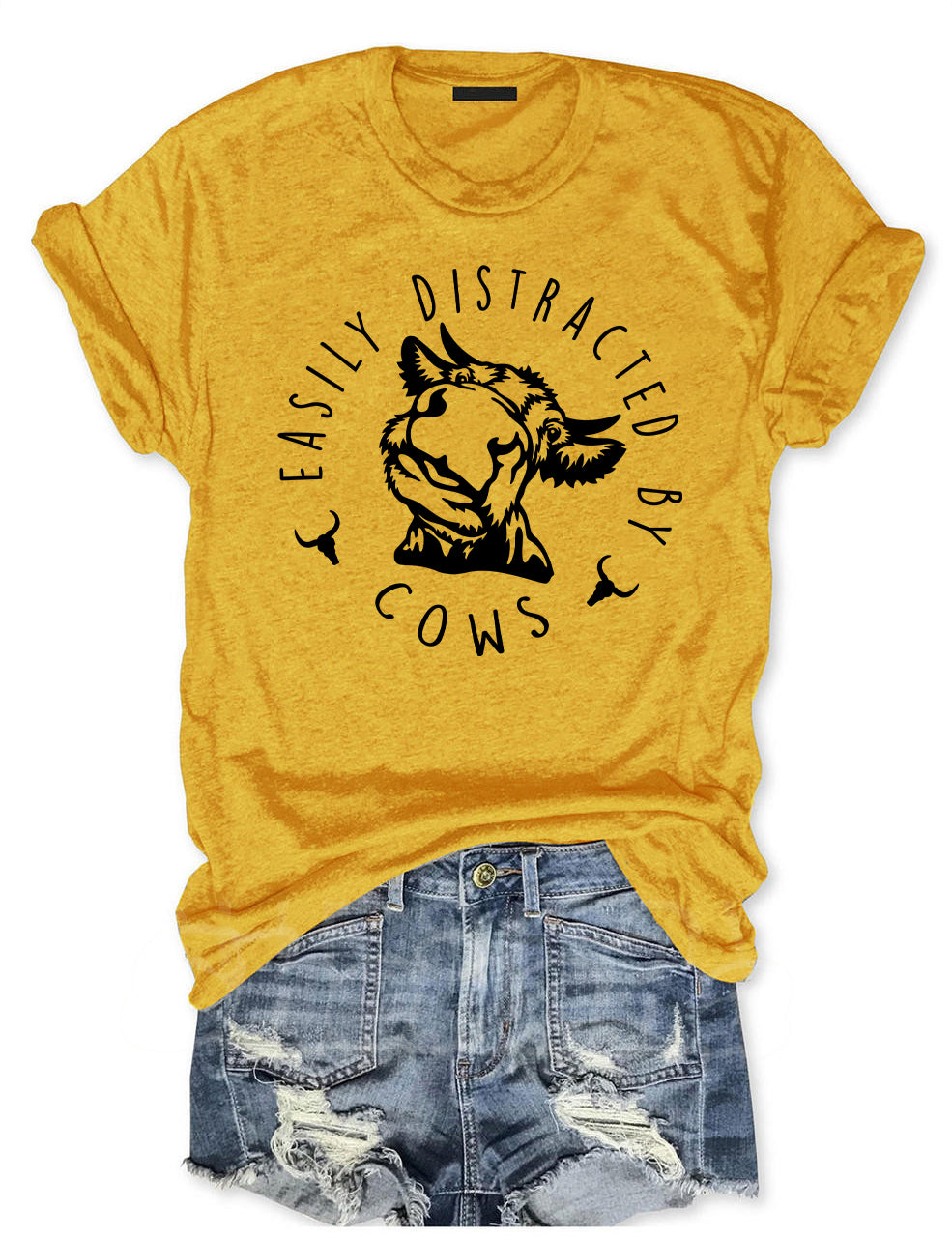 Easily Distracted By Cows T-shirt