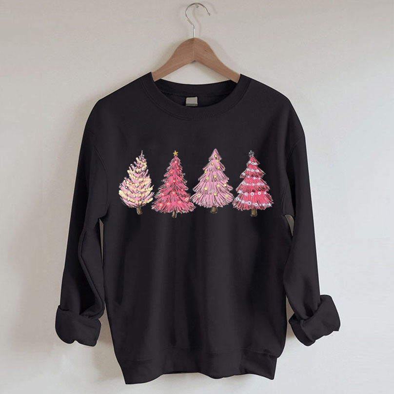 Pink Christmas Tree Sweatshirt