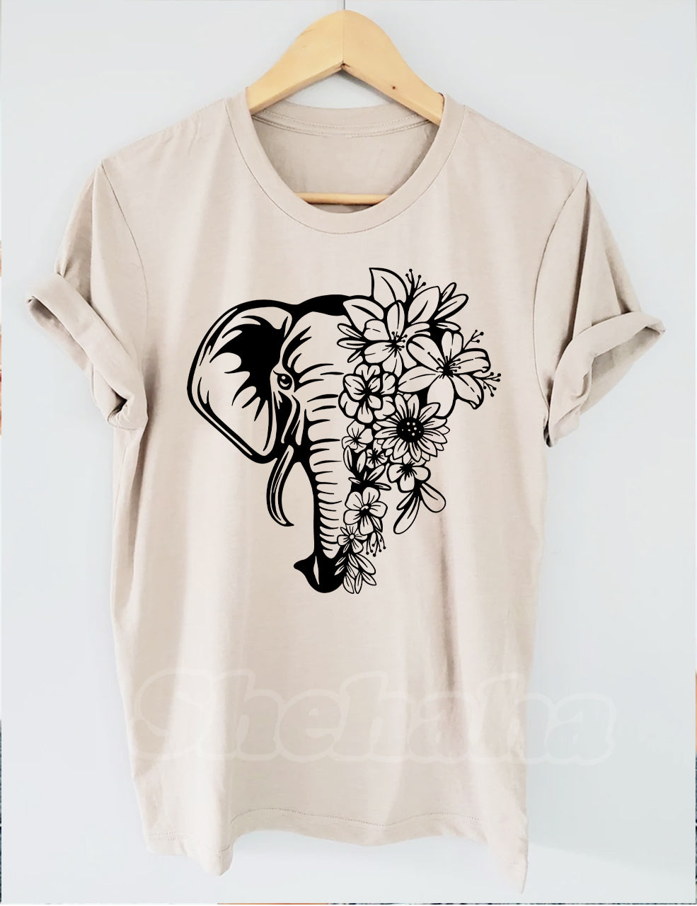 Floral Elephant T-shirt