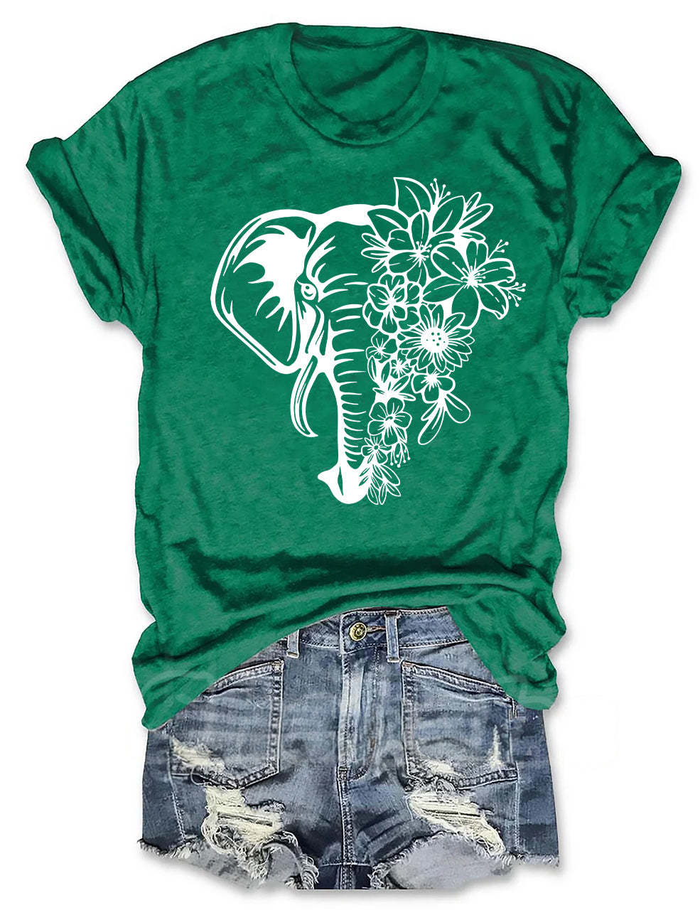Floral Elephant T-shirt
