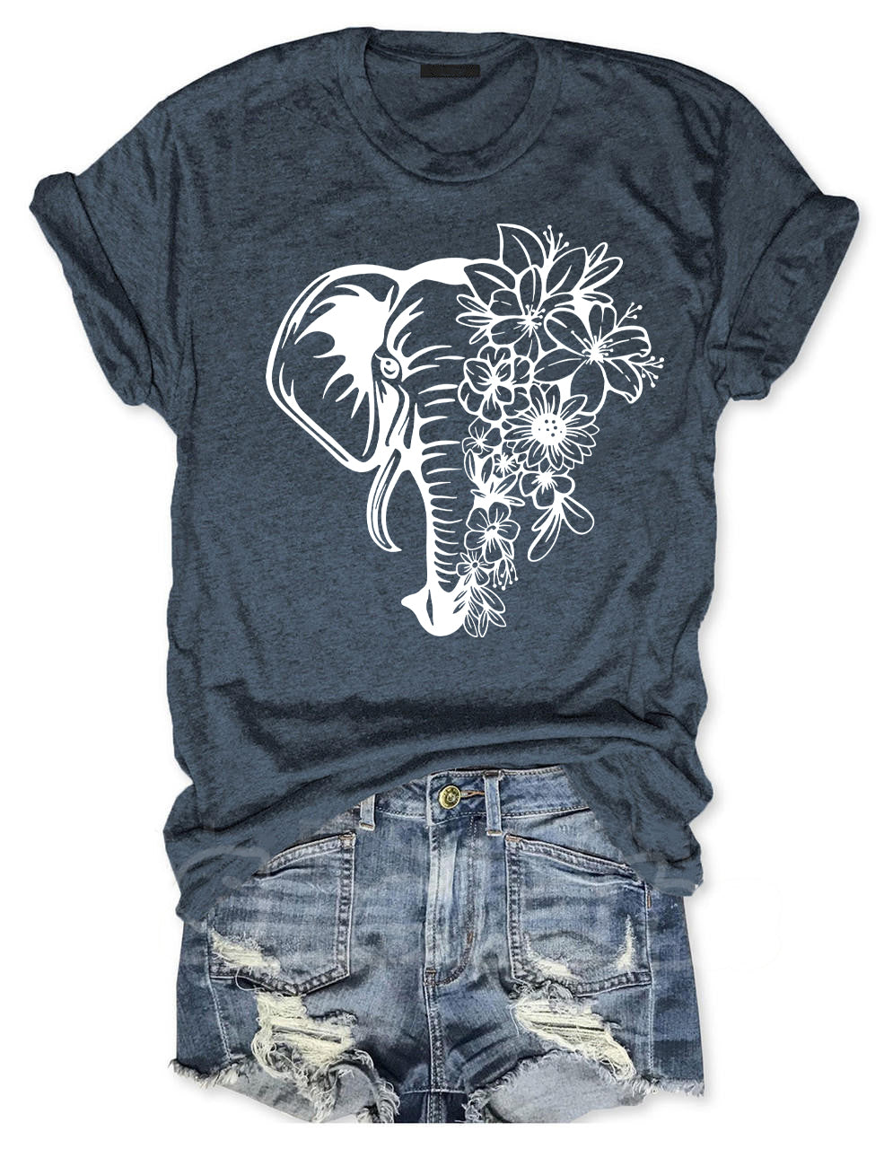 Floral Elephant T-shirt