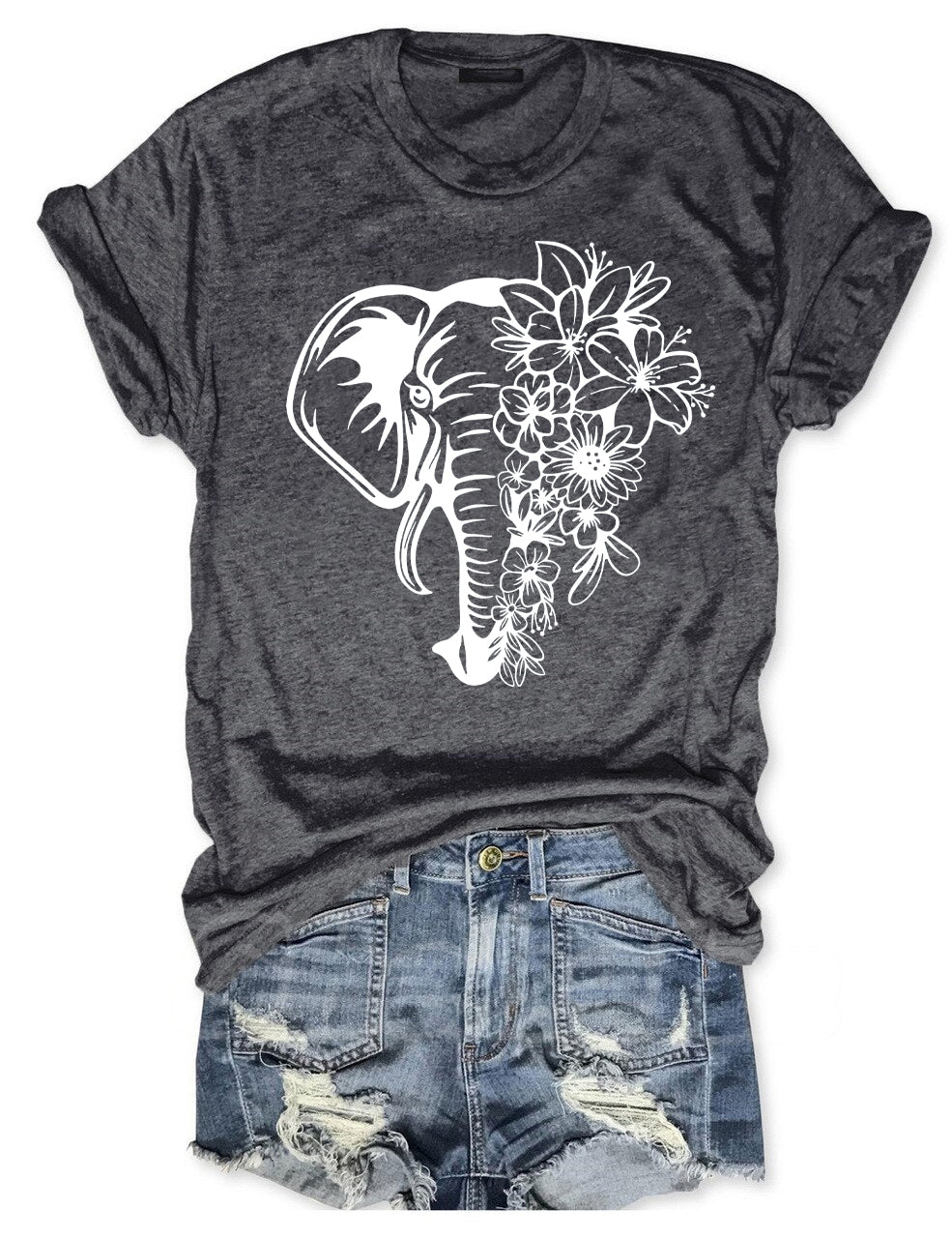 Floral Elephant T-shirt