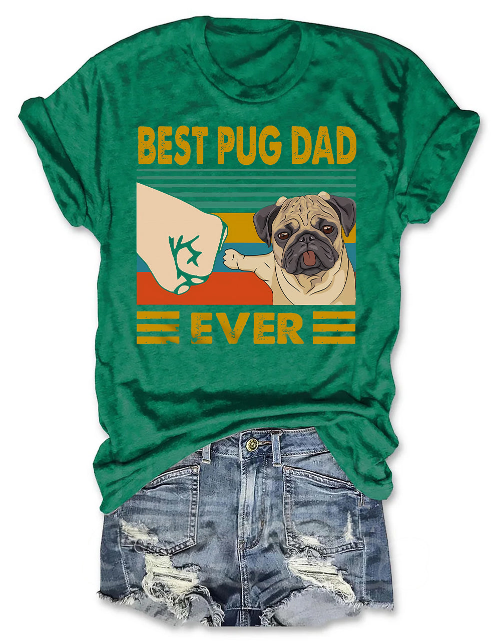 Best Pug Dad Ever T-shirt