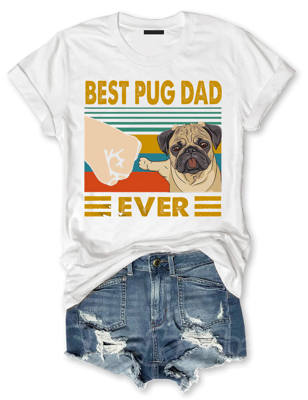 Best Pug Dad Ever T-shirt-Shehaha
