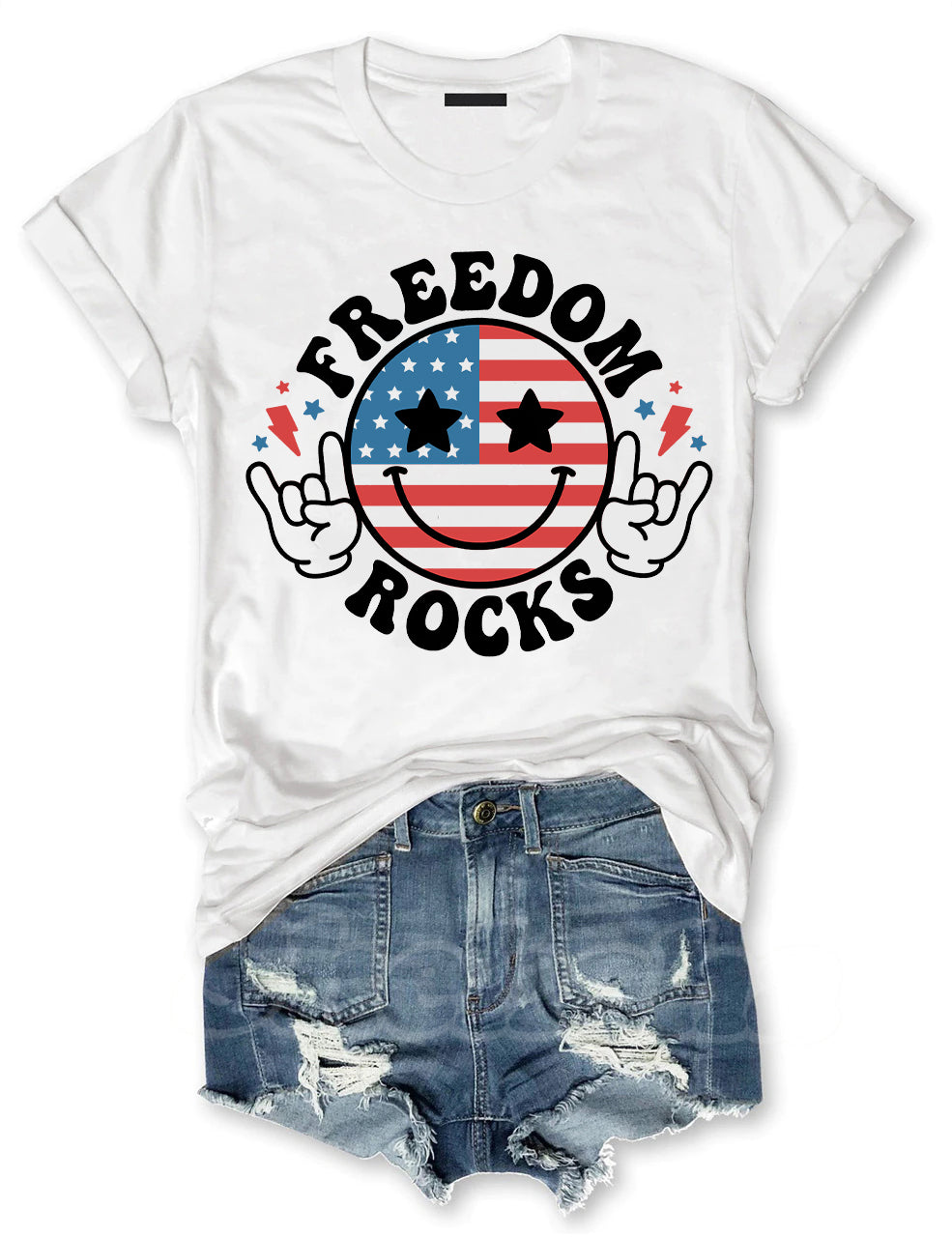Freedom Rocks 4th of July  T-shirt