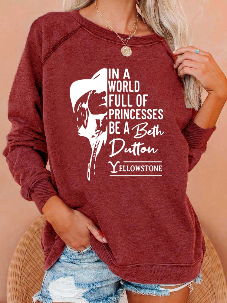 Be A Beth Dutton Deep Gray Sweatshirt