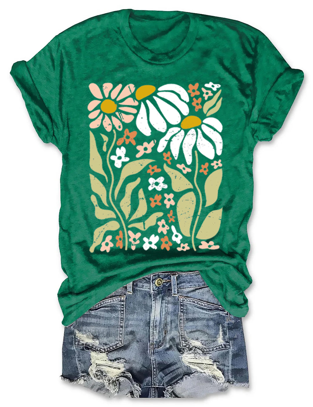 Boho Wildflowers Floral Nature T-Shirt