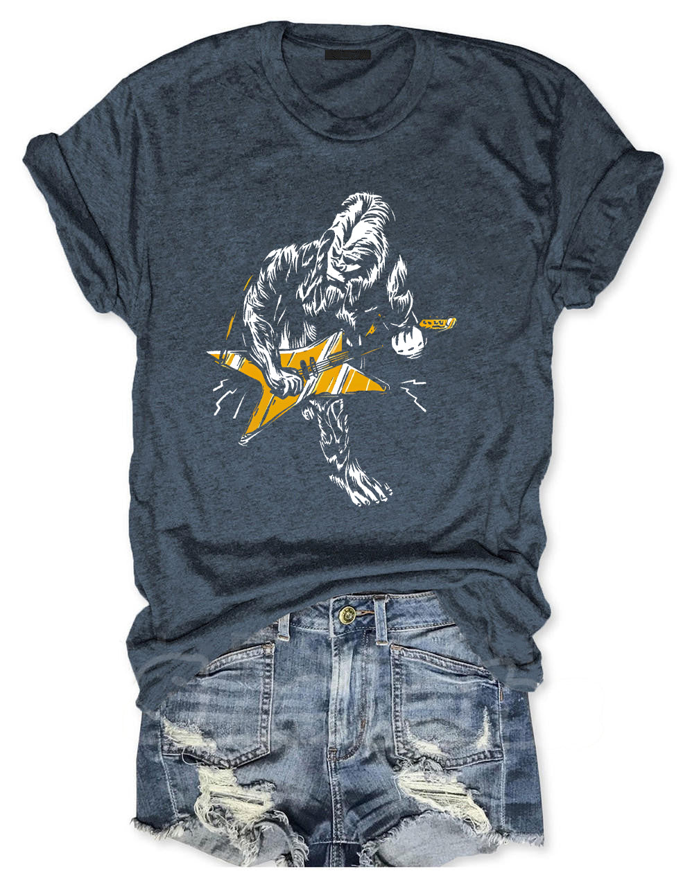 Sasquatch Playing Guitar T-shirt