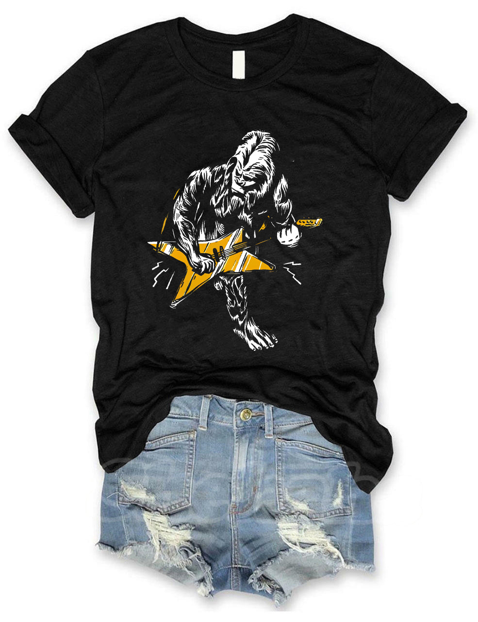 Sasquatch Playing Guitar T-shirt