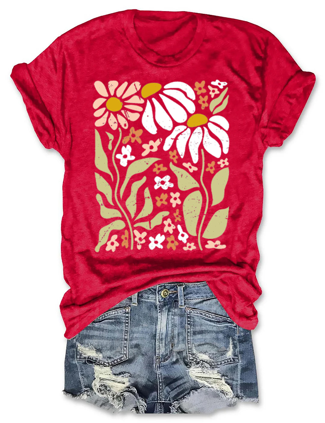 Boho Wildflowers Floral Nature T-Shirt