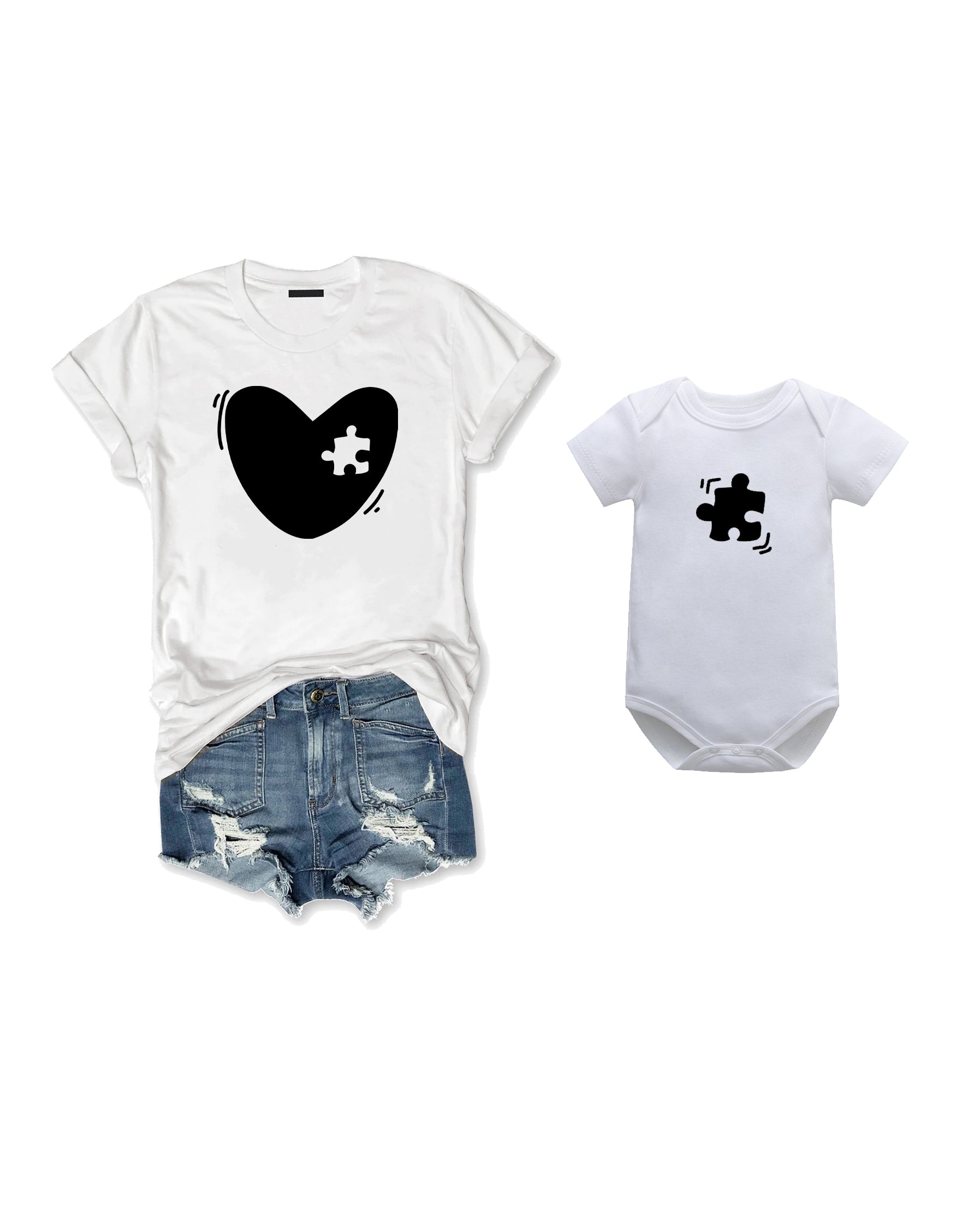Mommy and Me Heart Matching T-shirt