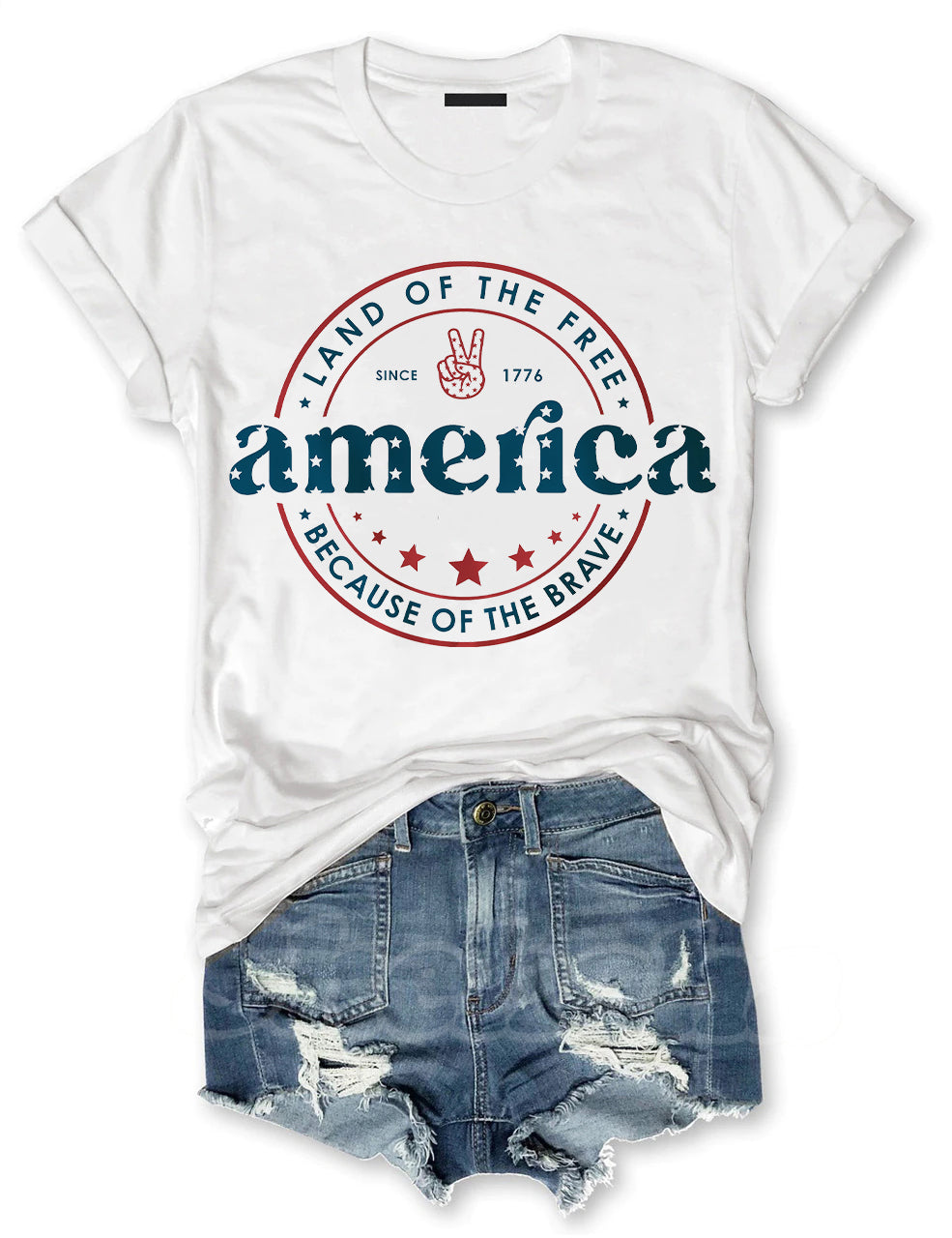America Land Of The Free Because Of The Brave T-shirt