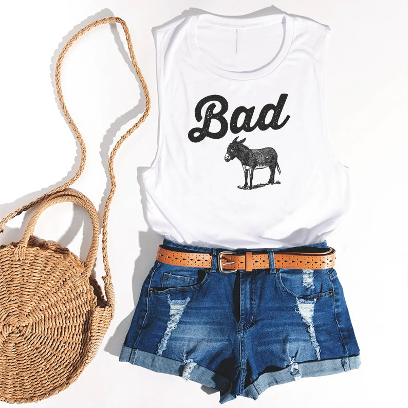 Funny Bad Ass Donkey Tank