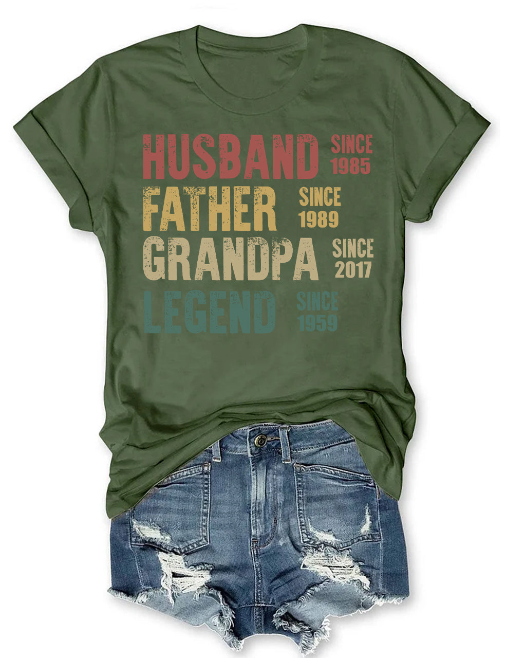 Custom Dad Grandpa T-shirt