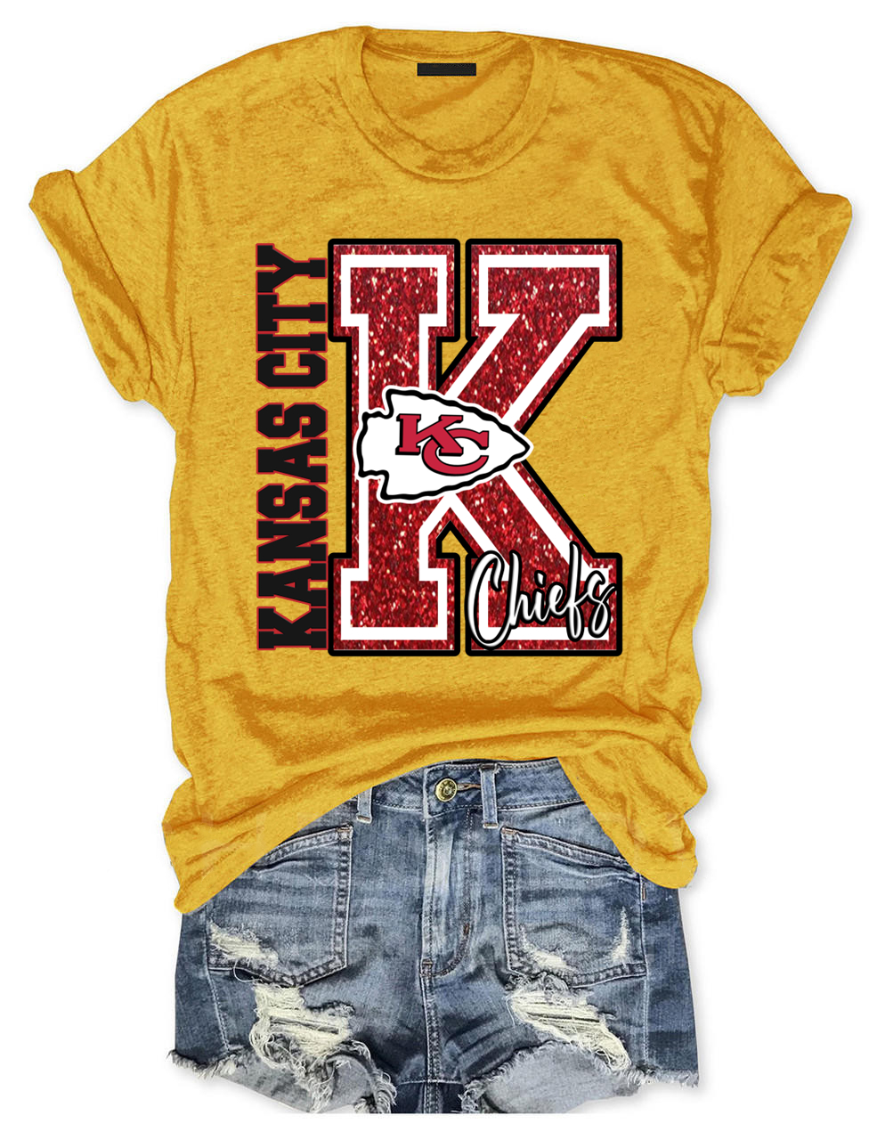 Bling Kansas City Chiefs Football T-Shirt