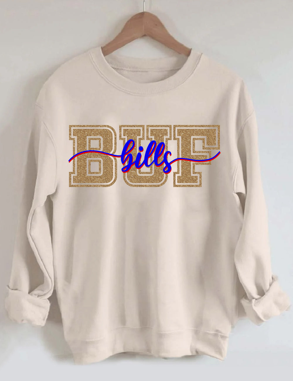 Golden Bling Bills Football Sweatshirt