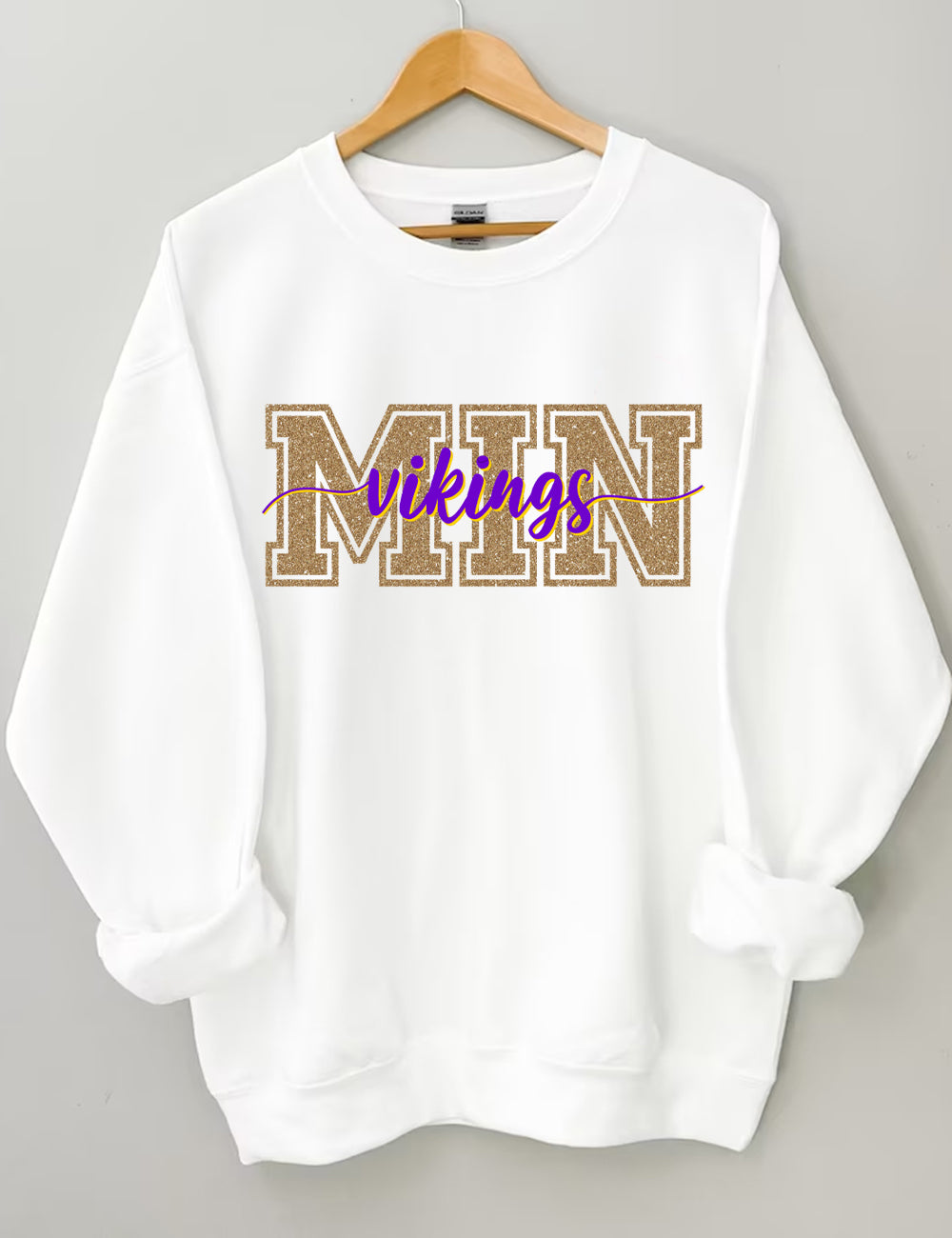 Golden Bling Vikings Football Sweatshirt