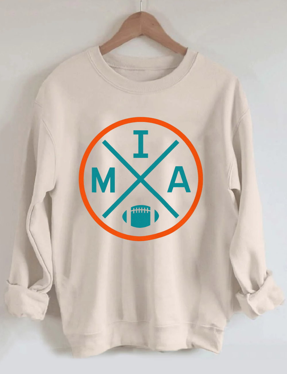 Retro Miami Dolphins Football Sweatshirt