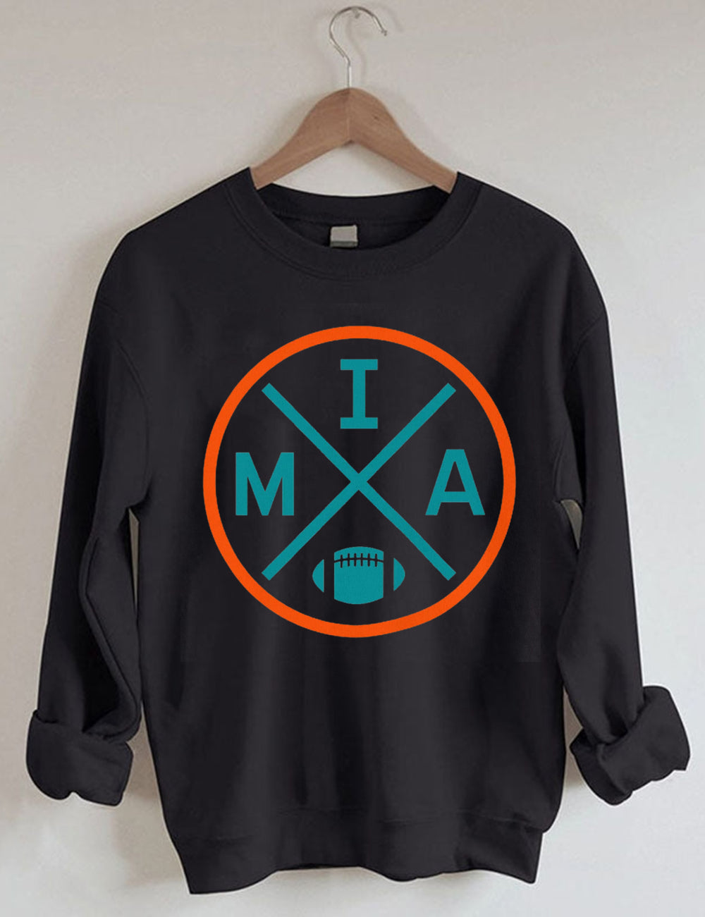 Retro Miami Dolphins Football Sweatshirt