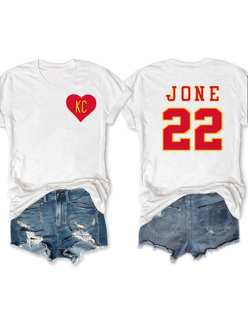 KC Style Customized Number And Name T-shirt