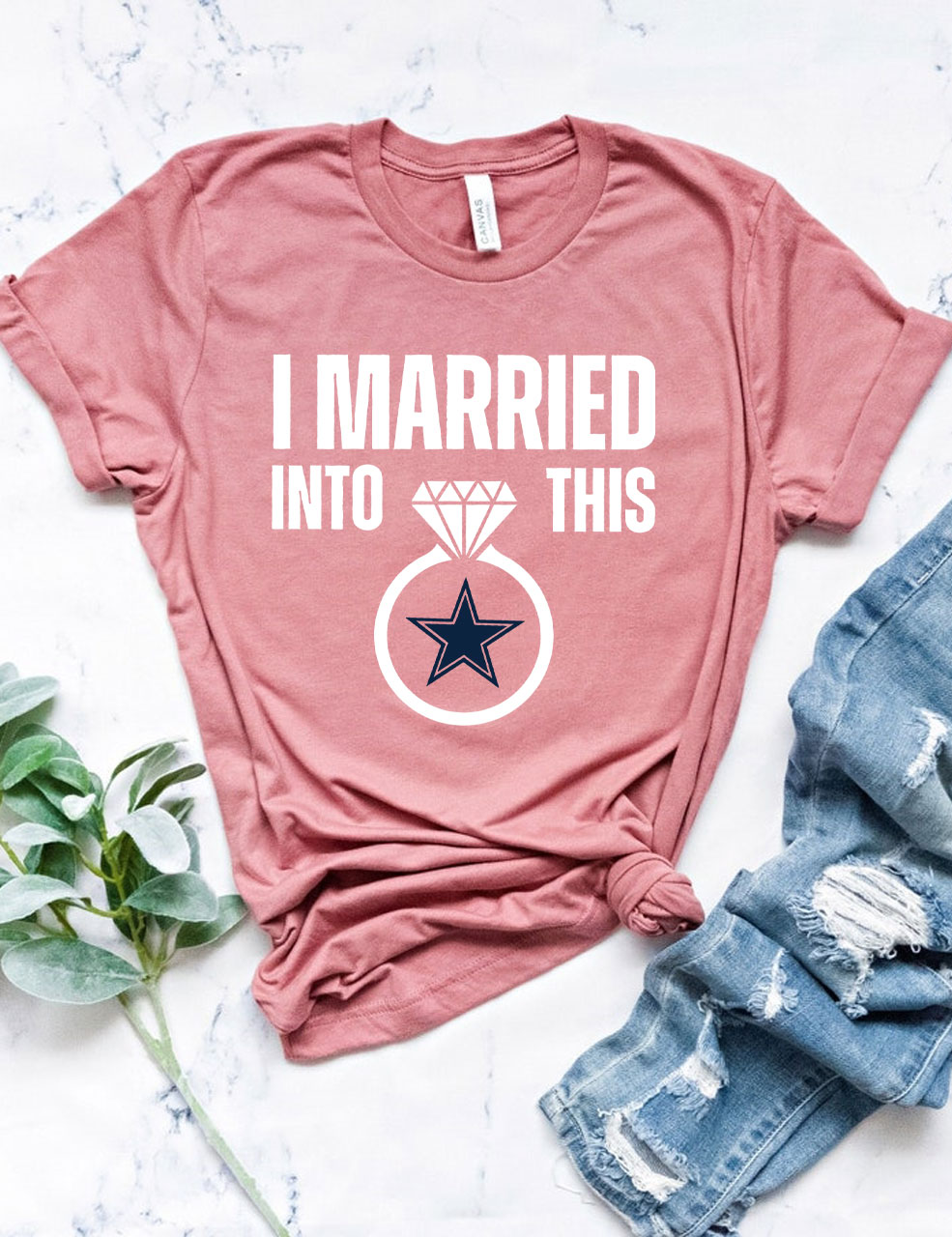 I Married Into This Cowboys Football T-Shirt
