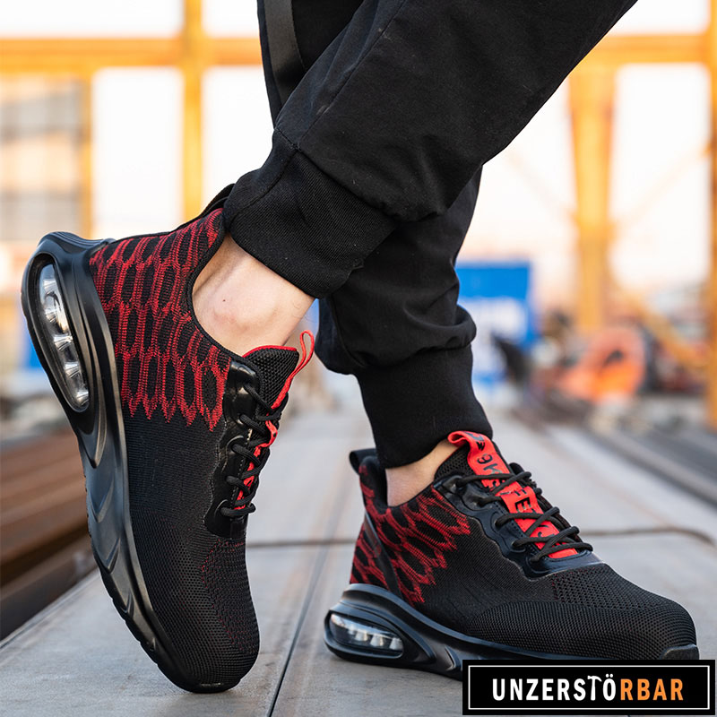 PRALLEN-ROT-UNZERSTÖRBAR-Sicherheitsschuhe-Arbeitsschuhe