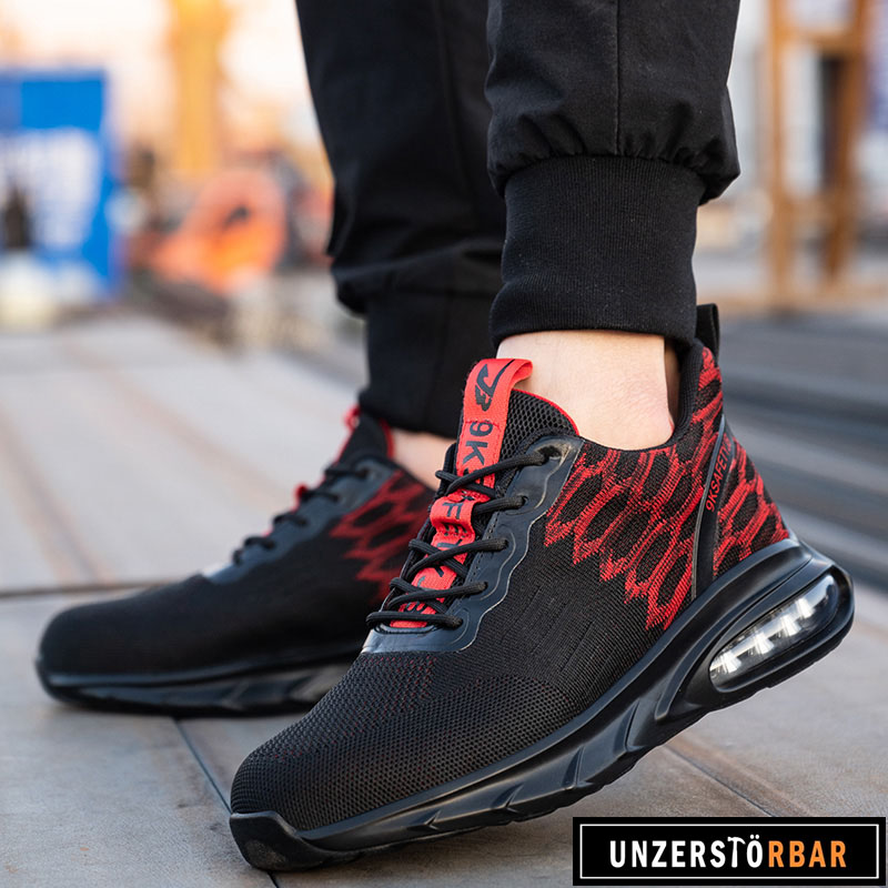 PRALLEN-ROT-UNZERSTÖRBAR-Sicherheitsschuhe-Arbeitsschuhe