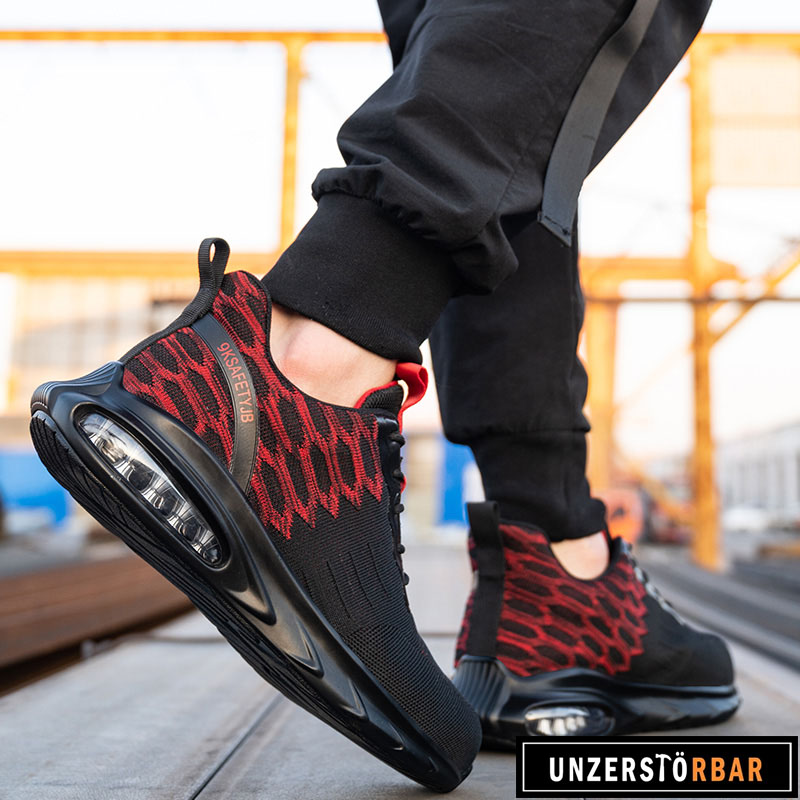 PRALLEN-ROT-UNZERSTÖRBAR-Sicherheitsschuhe-Arbeitsschuhe
