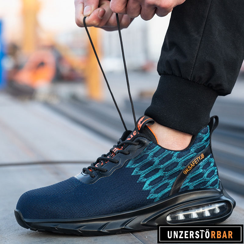 PRALLEN-BLAU-UNZERSTÖRBAR-Sicherheitsschuhe-Arbeitsschuhe