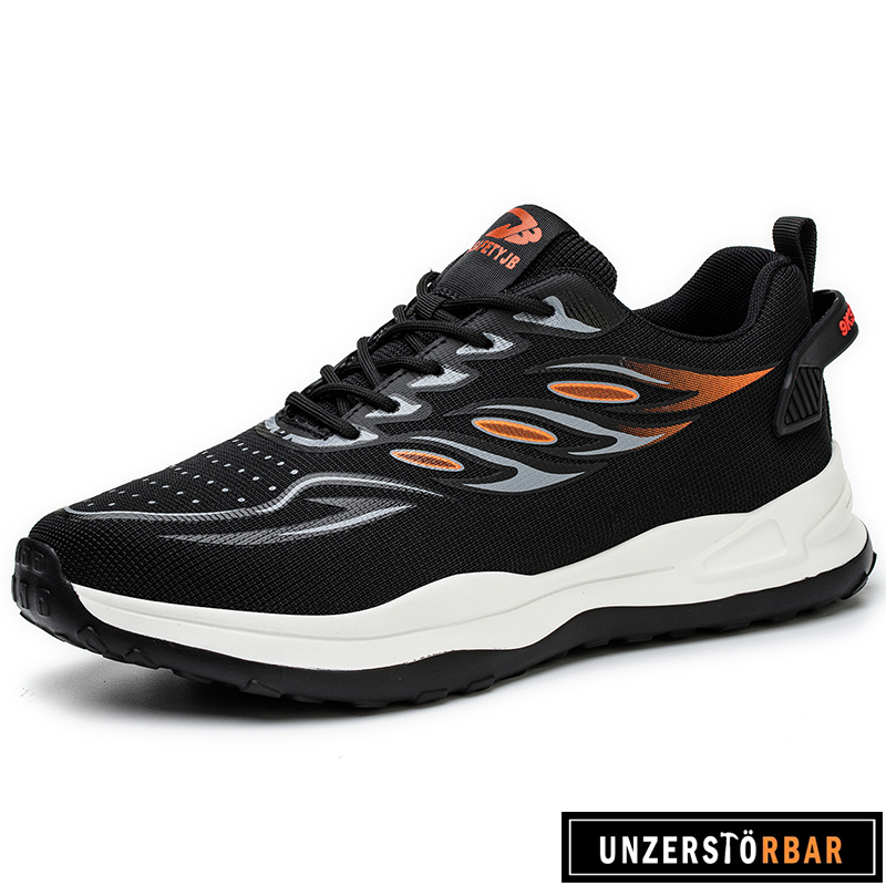 FLIEGE-ORANGE-UNZERSTÖRBAR-Sicherheitsschuhe-Arbeitsschuhe