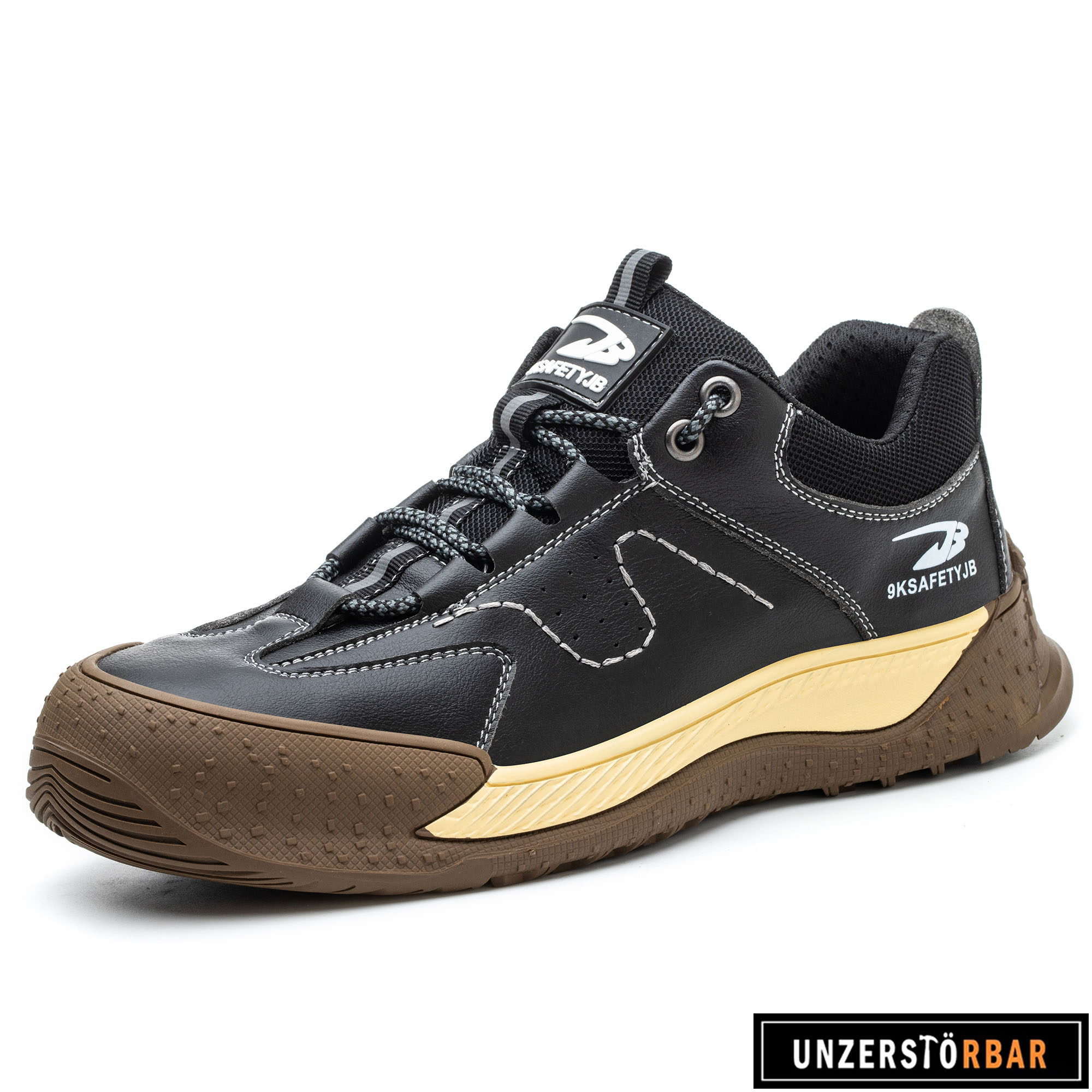 RUSTUNG-SCHWARZ-UNZERSTÖRBAR-Sicherheitsschuhe-Arbeitsschuhe