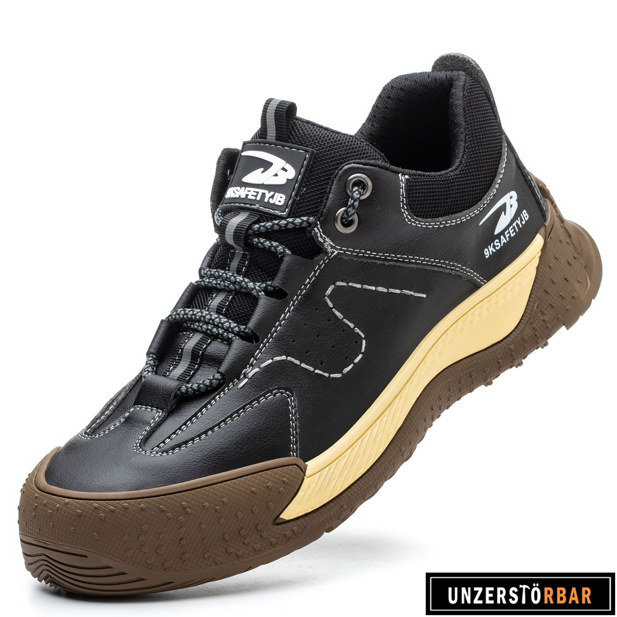 RUSTUNG-SCHWARZ-UNZERSTÖRBAR-Sicherheitsschuhe-Arbeitsschuhe
