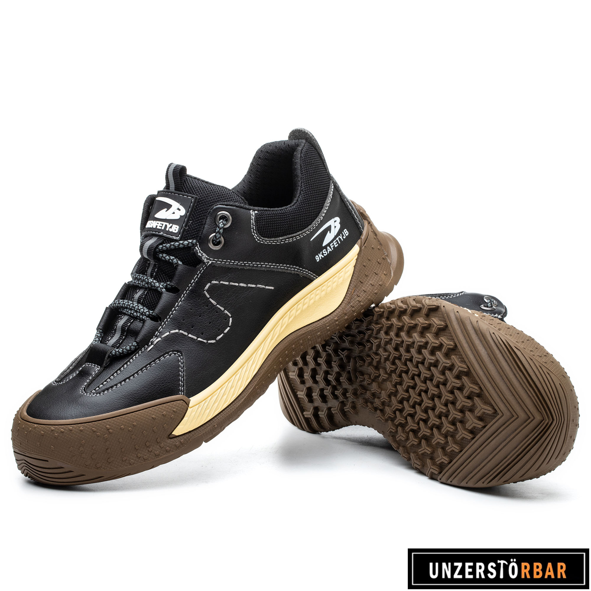 RUSTUNG-SCHWARZ-UNZERSTÖRBAR-Sicherheitsschuhe-Arbeitsschuhe