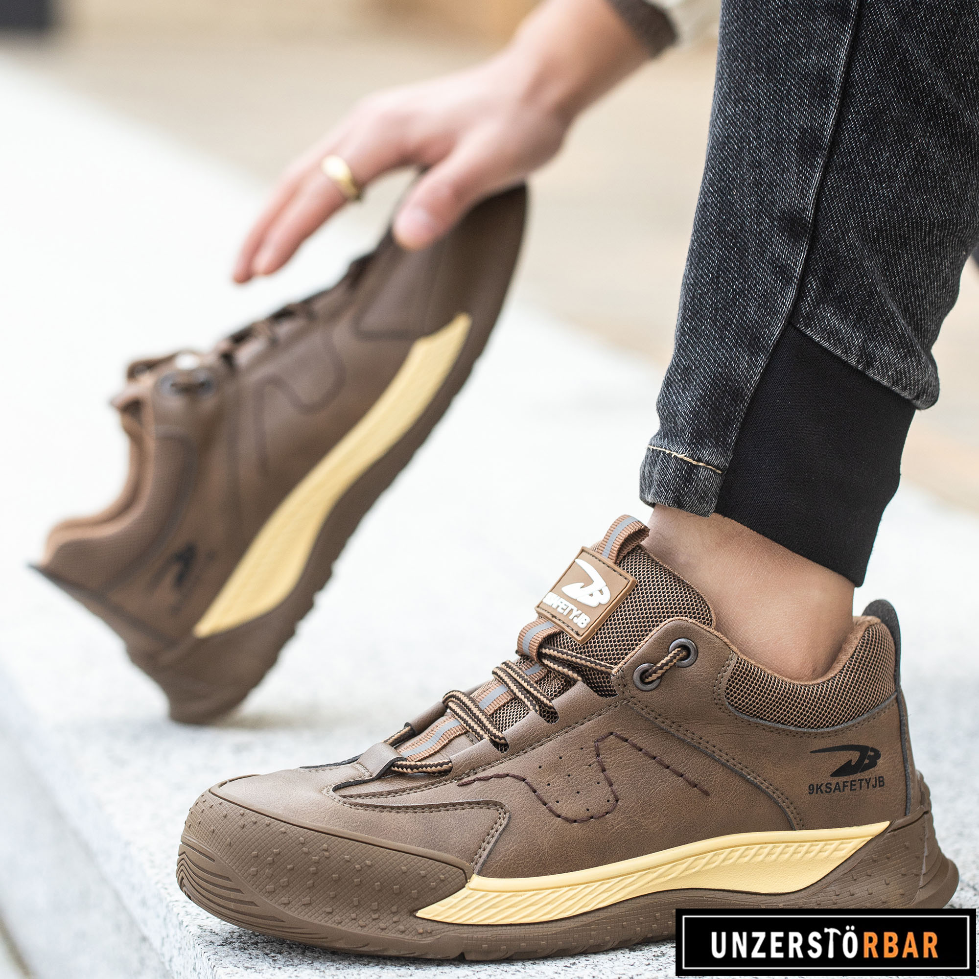 RUSTUNG-BRAUN-UNZERSTÖRBAR-Sicherheitsschuhe-Arbeitsschuhe